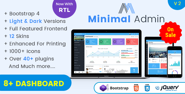 Minimal - Responsive Bootstrap 4 Admin Dashboard & WebApp Templates ...