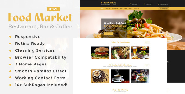The Food Market | Restaurant HTML Template