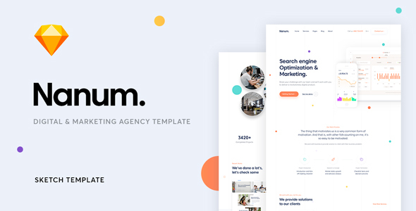 Nanum — A Digital & Marketing Agency Sketch Template