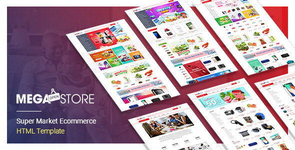 MegaStore – Super Market Ecommerce  HTML Template